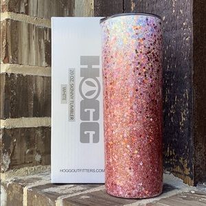 Custom Glittered Rose Gold Tumbler